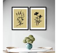 East End Prints Inky Botanical Black Frame Art Print - A3