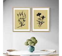 East End Prints Inky Botanical Oak Frame Art Print - A3