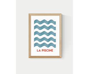 East End Prints La Piscine Framed Art Natural