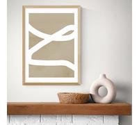 East End Prints Lines Oak Frame Art Print - A2