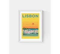 East End Prints Lisbon Framed Art Print White