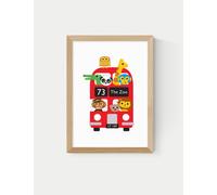 East End Prints London Bus Zoo Framed Art Natural