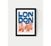 East End Prints London City Framed Art Print Black