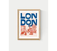 East End Prints London City Framed Art Print Natural