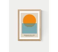 East End Prints Mid Century Sun Bauhaus Framed Art Natural