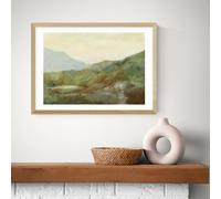 East End Prints Moor Path Oak Frame Art Print - A2