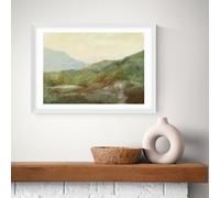 East End Prints Moor Path White Frame Art Print - A3