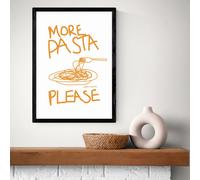East End Prints More Pasta Please Black Frame Art Print - A3