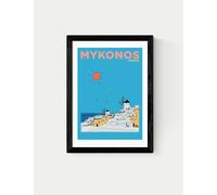 East End Prints Mykonos Greece Framed Art Black