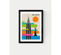 East End Prints New York 64 Framed Art Black