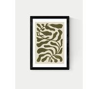 East End Prints One Hundred Leaved Plant Green Framed Art Black