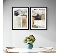 East End Prints Paint Abstract Black Frame Art Print - A3