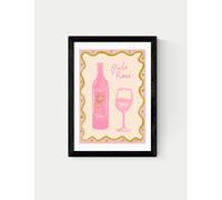 East End Prints Pale Rose Framed Art Black