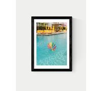East End Prints Palm Springs Pool Day Framed Art Black