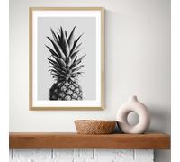 East End Prints Pineapple Oak Frame Art Print - A2