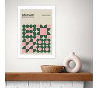 East End Prints Pink Bauhaus Art Print - A3