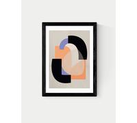 East End Prints Playful Shapes Framed Art Black