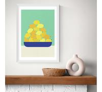 East End Prints Sicily Lemons White Frame Art Print - A2