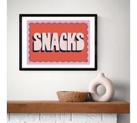 East End Prints Snacks Black Frame Art Print - A3