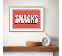 East End Prints Snacks Oak Frame Art Print - A2