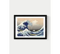 East End Prints The Great Wave Off Kanagawa Framed Art Print Black