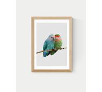 East End Prints Two Love Birds Framed Art Natural