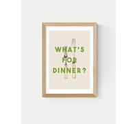 East End Prints What's For Dinner Framed Art - A3 - Natural, Black,White,Natural