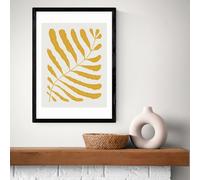 East End Prints Yellow Plant Black Frame Art Print - A2
