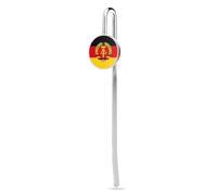 East Germany German Democratic Republic Flag Personalized Metal Hook Cute Bookmarks Page Markers for Book Lovers Men Women 1"/1.2"