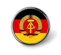 East Germany German Democratic Republic Flag Round Lapel Pin Button Brooch Tie Badge Elegant Hat Clothing Jewelry Accessories