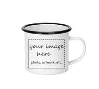 East-hai-buy Custom Enamel Coffee Mug DIY LOGO Photo Creative Text Travel Tea Cup Personalized Gift for Dad Mom Sister Brother Friends Black,200-400ml