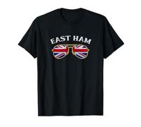 East Ham United Kingdom Vintage Flag Sunglasses T-Shirt