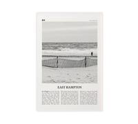 East Hampton Black And White, New York, USA City Map Travel Landscape Canvas Wall Art Posters And Prints Room Aesthetic Bedroom Office Decor 20x30inch(50x75cm)