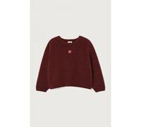 East Loose Fit Boat Neck Jumper Burgundy Marl