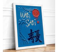 East Meets West Japandi Framed Wall Art Print A2 (59.4×42cm) White, Wall Decor for Living Room, Bedroom, Office & Home, Ready to Hang, Art Gift