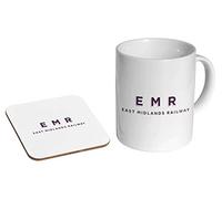 East Midlands Railway EMR Train Ceramic Coffee Mug + Coaster Gift Set …