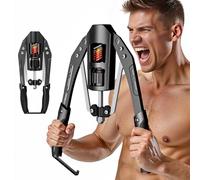 EAST MOUNT Twister Arm Exerciser - Adjustable 22-440lbs Hydraulic Power, Home Chest Expander, Shoulder Muscle Training Fitness Equipment, Arm Enhanced Exercise Strengthener (FullBlack)