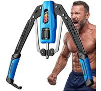 EAST MOUNT Twister Arm Exerciser, Adjustable Hydraulic Resistance 22-440 lbs, Arm Chest & Shoulder Strength Trainer for Home Workouts, Upper Body Muscle Builder, Fitness Training Equipment (Blue)
