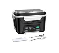 EAST OAK Cordless Electric Lunch Box for Adults, Heated Lunch Box Battery Powered with Automatic Heating, 5.5 Cups Portable Food Warmer with Removable Tray Divider