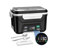 EAST OAK Cordless Electric Lunch Box for Adults, Heated Lunch Box Battery Powered with Automatic Heating, 5.5 Cups Portable Food Warmer with Removable Tray Divider