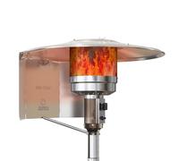 EAST OAK Patio Heater Reflector Shield, Outdoor Heater Reflector Shield as Patio Heater Replacement Part with Support Rod for Extra Heat Reflecting Power, Enegy Saving and Directional Heating, Silver