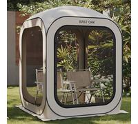 EAST OAK Pop Up Tent for 1-2 People, Mini Gazebo Foldable Tents for Camping, Garden, Patio, Pop Up Tent, Waterproof, UPF 50+ UV Protection, 360° Ventilation, Anti Mosquito, with Carry Bag, Beige