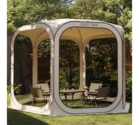 EAST OAK Pop Up Tent, Gazebo 3 x 3 m, Large Pop Up Tent for 4-6 People, Gazebo for Camping, Garden, Patio, Fabrics Waterproof, UPF 50+ UV Protection, 360° Ventilation, Anti Mosquito, with Carry Bag,