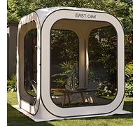 EAST OAK Screen House Tent Pop-Up, Portable Screen Room Canopy Instant Screen Tent 6 x 6 FT with Carry Bag for Patio, Backyard, Deck & Outdoor Activities, Beige
