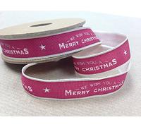 East of India 3m Christmas Ribbon Red - We Wish You Merry Christmas