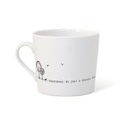 East Of India A Biscuit Away Porcelain Mug In A Gift Box Cream With Black Script