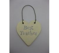 East of India Best Teacher Wooden Gift Tag