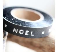 East of India Black Typewriter Style Noel Tape Vintage x 25m Gift Wrap