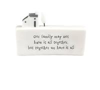 East of India Boxed Porcelain Scene Our family may not have it all together, but together we have it all - keepsake Gift