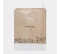 East of India Brown Paper Gift Bags With Love Flower Pots x 50